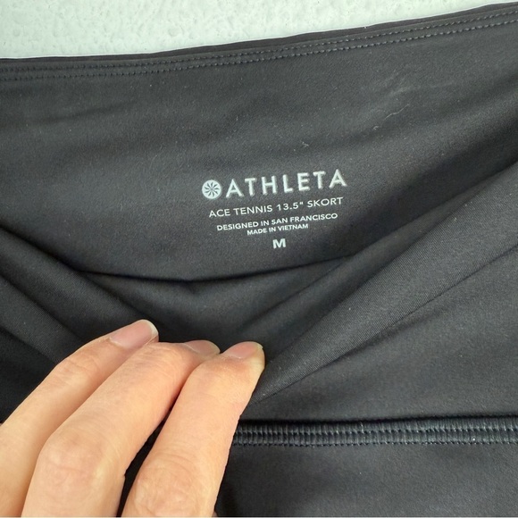 Athleta Ace Tennis Skort 13.5” Shorts Skirt Medium Black - Picture 5 of 11